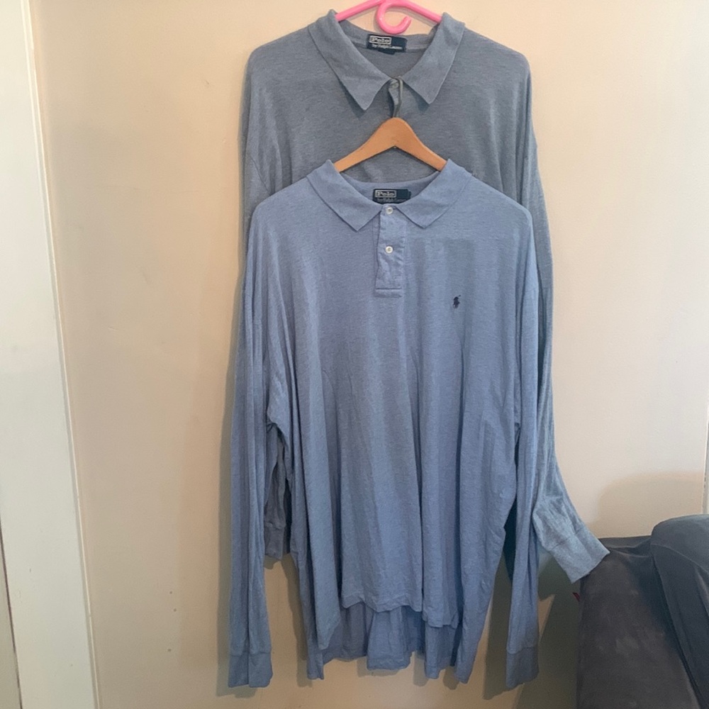 2 Men’s Long Sleeve Polo by Ralph Lauren shirts